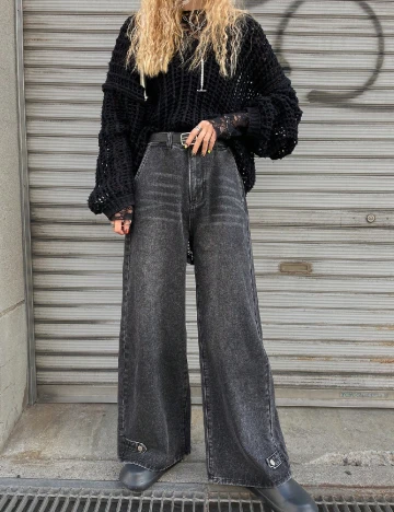 Blugi Dazy, gri inchis Gri