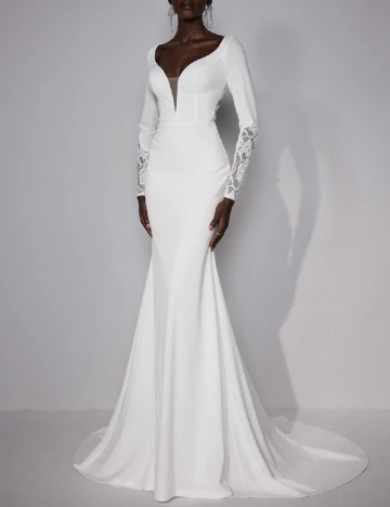 Rochie lunga SHEIN, alb Alb