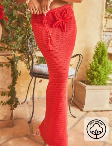 Fusta SHEIN, rosu Rosu