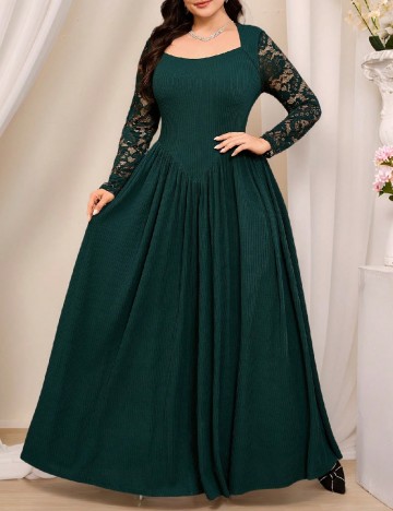 
						Rochie lunga SHEIN CURVE, verde