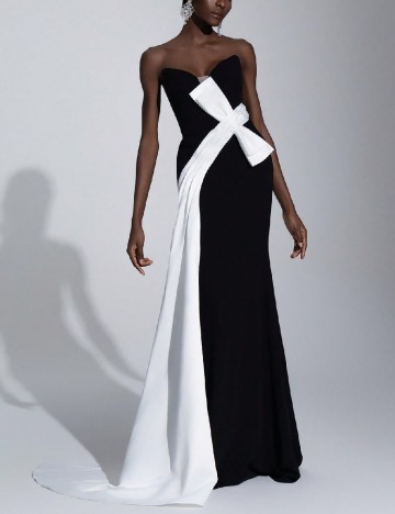 
						Rochie lunga SHEIN, negru/alb