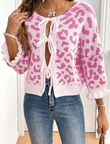 
						Cardigan SHEIN, alb/roz