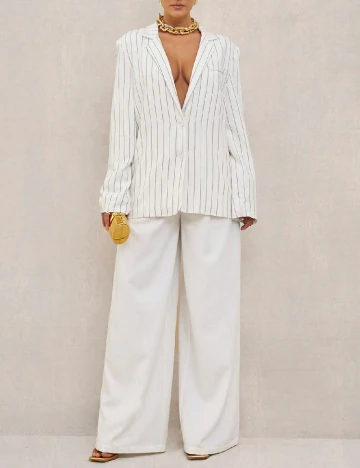 Sacou SHEIN, alb Alb