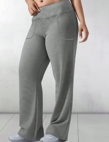 Pantaloni SHEIN CURVE, gri Gri