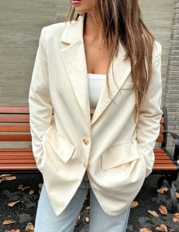 Sacou Oversize SHEIN, crem Crem