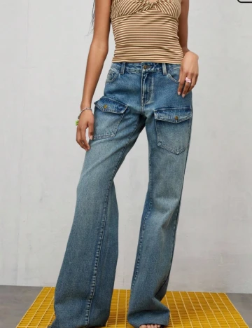 Blugi SHEIN, albastru Albastru