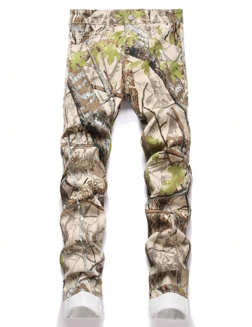 Pantaloni SHEIN Plus Size Men, maro Maro