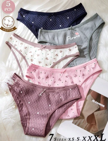 Set chiloti 5 perechi SHEIN, mix culori Mix culori