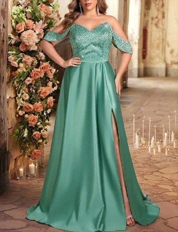 
						Rochie lunga SHEIN CURVE, verde