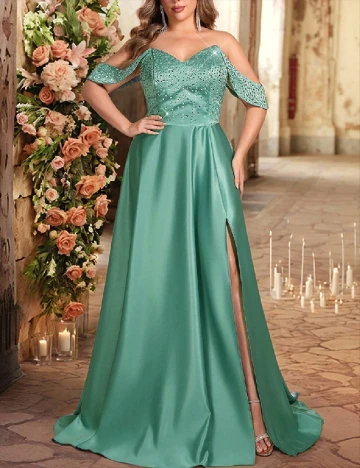 Rochie lunga SHEIN CURVE, verde Verde