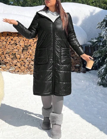 Geaca SHEIN CURVE, negru Negru