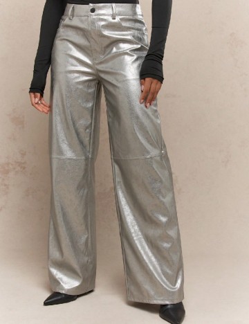 
						Pantaloni Missguided, argintiu