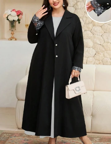 Palton SHEIN CURVE, negru Negru