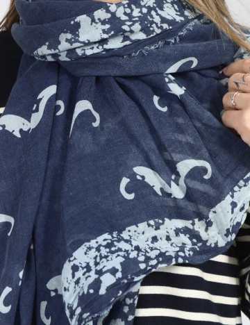 Esarfa Zara, albastru Albastru