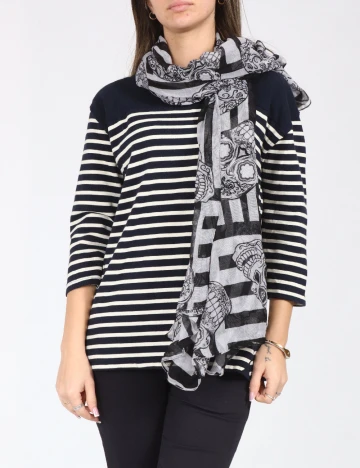 Esarfa Zara, gri/negru Gri