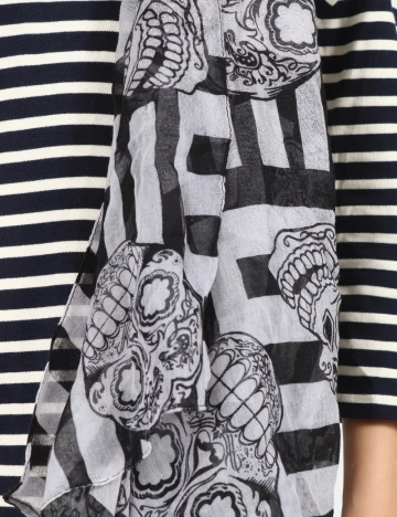 Esarfa Zara, gri/negru Gri