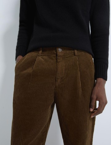 Pantaloni Zara, maro