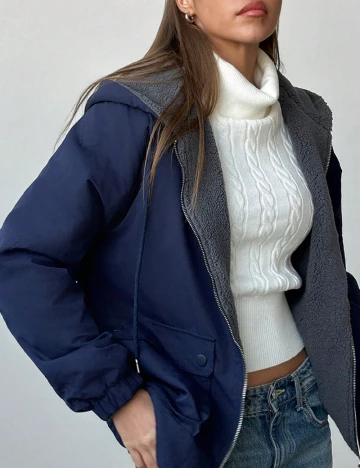 Geaca SHEIN, bleumarin Albastru