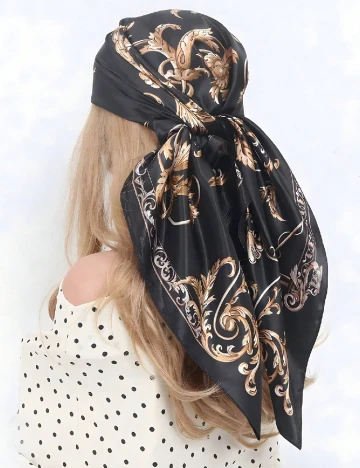 Esarfa SHEIN, negru/maro Negru