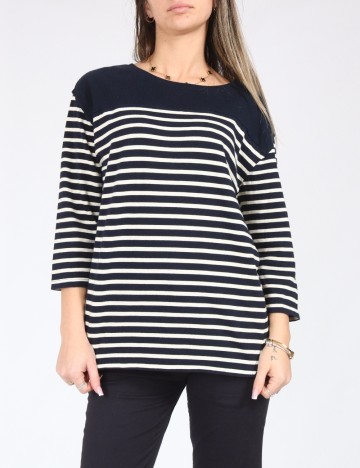 
						Bluza Pull&Bear, alb/bleumarin