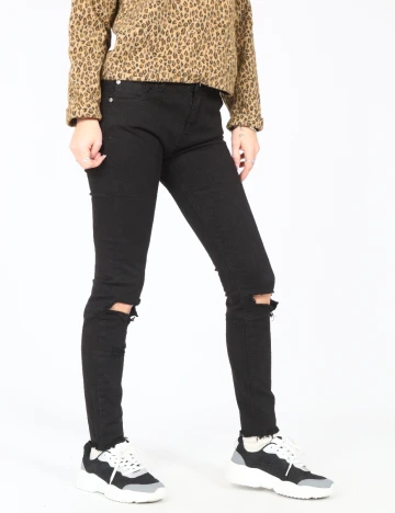 Blugi Pull&Bear, negru Negru