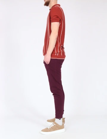 Pantaloni Pull&Bear, visiniu Rosu