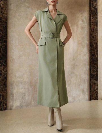 Rochie lunga SHEIN, verde Verde