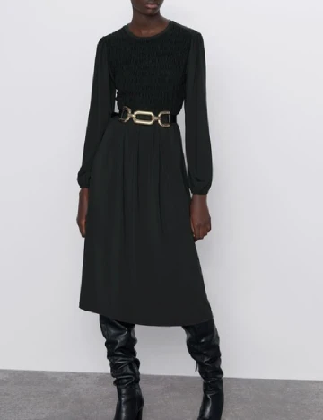 Rochie medie Zara, gri inchis Gri