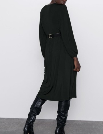 Rochie medie Zara, gri inchis