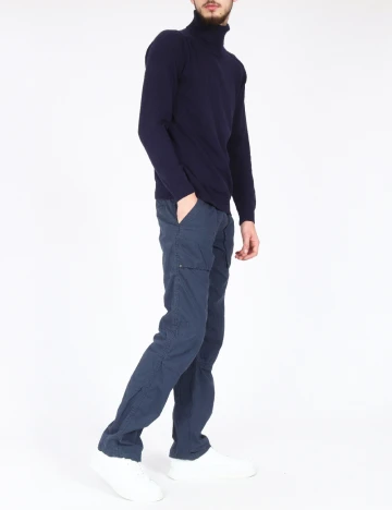 Pantaloni Zara, bleumarin Albastru