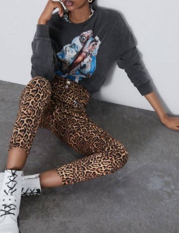Pantaloni Zara, animal print