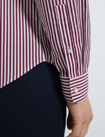 Camasa Zara, alb/visiniu