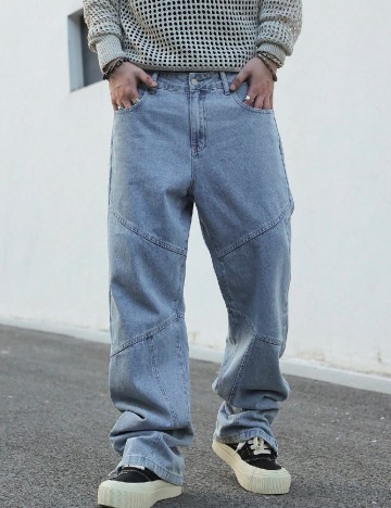 
						Blugi SHEIN, albastru deschis