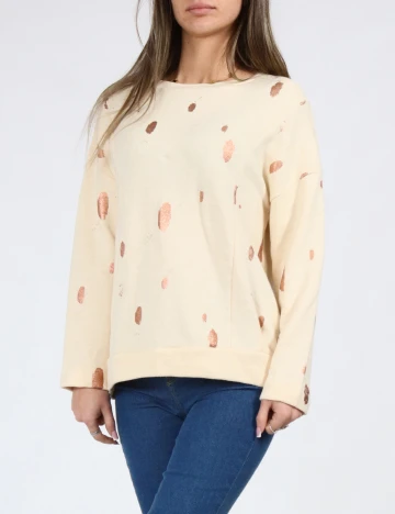 Bluza Zara, crem Crem