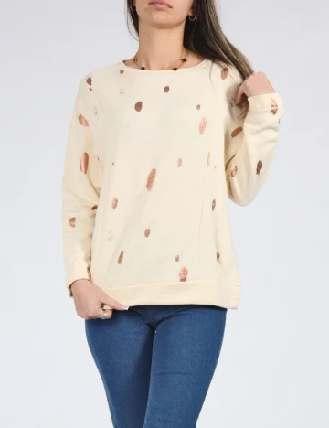 Bluza Zara, crem Crem