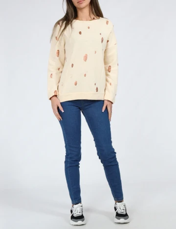 Bluza Zara, crem Crem