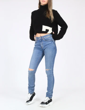 Blugi Pull&Bear, albastru Albastru