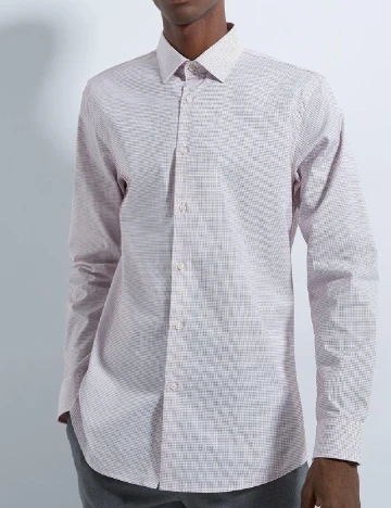 Camasa Zara, alb/rosu Alb