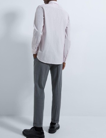 Camasa Zara, alb/rosu