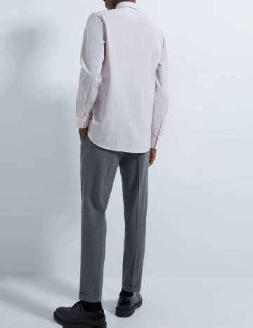 Camasa Zara, alb/rosu Alb