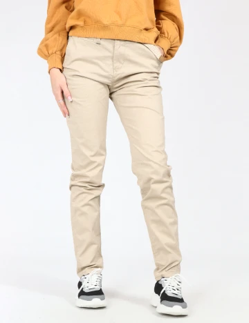 Pantaloni Pull&Bear, bej Crem