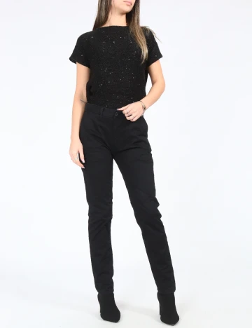 Pantaloni Pull&Bear, negru Negru