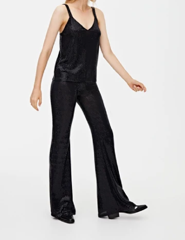 Pantaloni Pull&Bear, negru Negru
