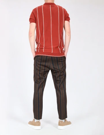 Pantaloni Zara, negru/maro Negru