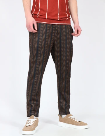 Pantaloni Zara, negru/maro Negru