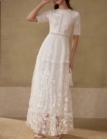 
						Rochie lunga MOTF, alb