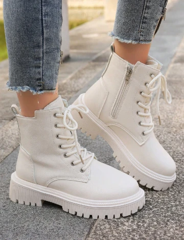 Ghete SHEIN, ecru Alb