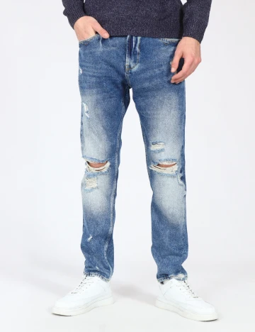 Blugi Zara, albastru Albastru