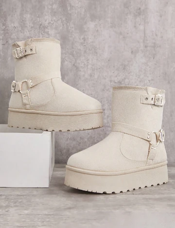 Ghete SHEIN, ecru Alb