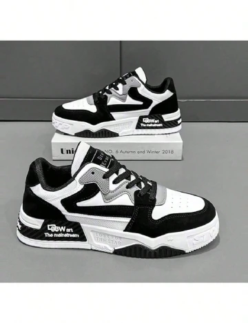 Adidasi SHEIN, alb/negru Alb